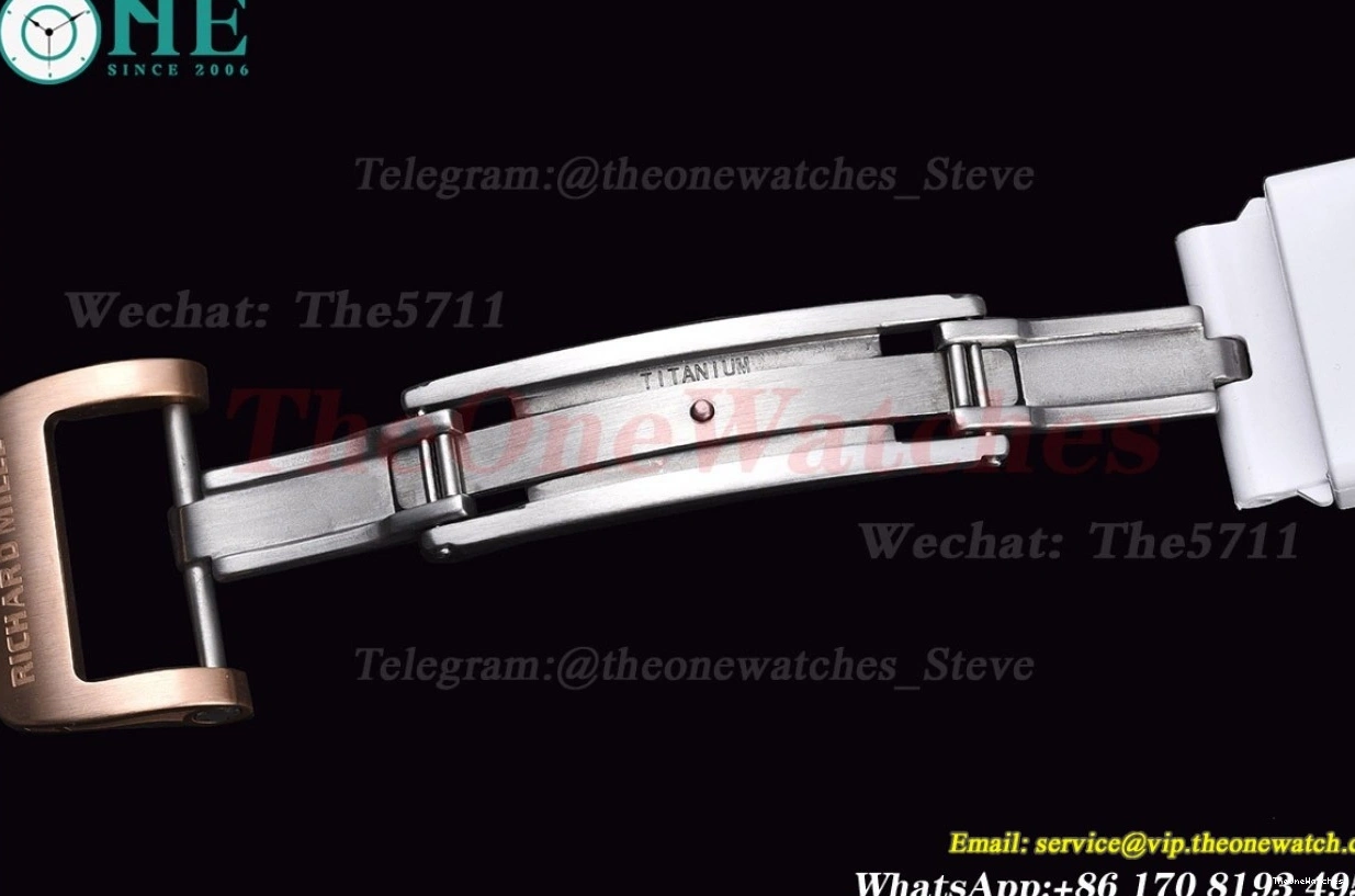 Strap Real YSF RM52-01 On Rubber White Cer RU Tourbillon 0217